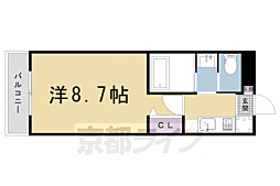 ＳＩＬＫ　ＨＯＵＳＥとなみ　3号館 405 4階1Kの間取り