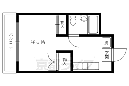ジュネス一条 1階1Kの間取り