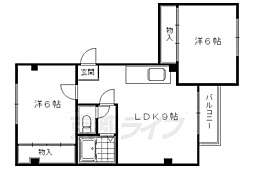 フラット加藤 3階2LDKの間取り