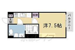 Ａ・ＣＯＲＳＯ　太秦 3階1Kの間取り