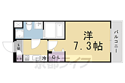 Ｄ．Ｃｌａｒｅｓｔ　ＣＲＥＳＴ　ＴＡＰＰ　二条 504 5階1Kの間取り