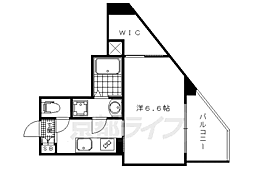 ラス・パルマス京都円町 1Kの間取図画像