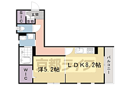 サクラスコート 1LDKの間取図画像