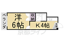 日比野ハイツ 1Kの間取図画像