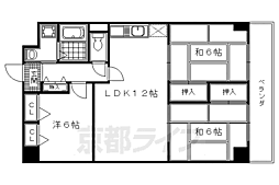 ビューテラス桂南 3LDKの間取図画像