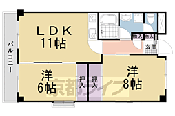 N.YFlat 2LDKの間取図画像