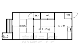 久世荘 2Kの間取図画像