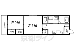 トレフルメゾン出町柳 2Kの間取図画像