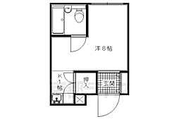 宮ノ東ハイツ ワンルームの間取図画像