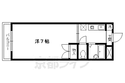 コムシェソワ 1Kの間取図画像