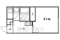 レオパレス宝ヶ池 1Kの間取図画像
