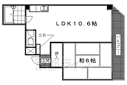 マウンテンリップ 1LDKの間取図画像