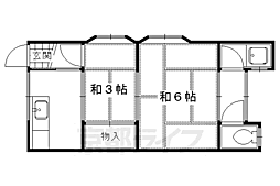 イーストハウス 2Kの間取図画像