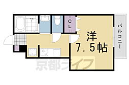 ボワヴィラージュ2 1Kの間取図画像