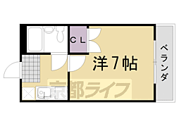 ウエストヒルタカツカ 1Kの間取図画像