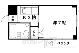 ファーストハイムKY 1Kの間取図画像