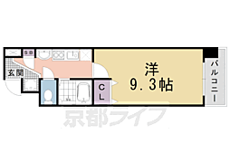 PASSAGES二条城東 1Kの間取図画像