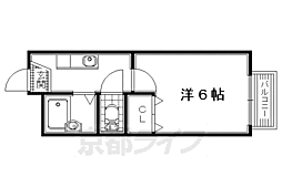 サマックス山之上 1Kの間取図画像