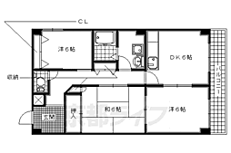 サン・コート吉野 3DKの間取図画像