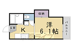 ライトハウス-E 1Kの間取図画像