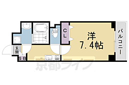 ベラジオ京都西大路ウエスト 1Kの間取図画像