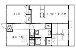 ワンネス21 3LDKの間取図画像