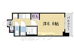 プレサンスTHEKYOTO澄華 1Kの間取図画像