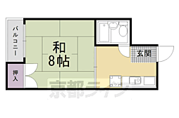ハイツ石原 1Kの間取図画像