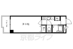 フォレスト醍醐 1Kの間取図画像