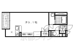 レオネクストファーストクラス 1Kの間取図画像