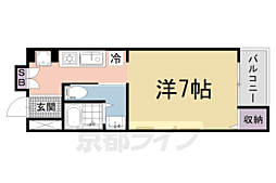 サン・ウェルス 1Kの間取図画像