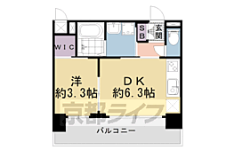 プレサンスTHEKYOTO東福寺WEST 1DKの間取図画像