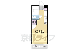 リバーサイド翠 ワンルームの間取図画像