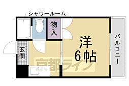 レゾンシゲ 1Kの間取図画像