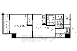 テルマーノ西洞院 1DKの間取図画像
