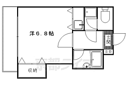 聖護院谷口マンション ワンルームの間取図画像
