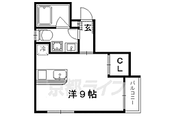 ESPACE北山 ワンルームの間取図画像