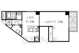 ヴェイル京都御苑 1LDKの間取図画像