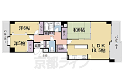シャリエ大津朝日が丘 3LDKの間取図画像