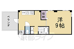 清風ハイツ 1Kの間取図画像