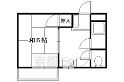 マンション皆栄 1DKの間取図画像
