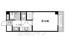 セントラル槇島 1Kの間取図画像
