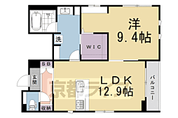 グリシーヌ丸太町 1LDKの間取図画像