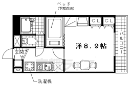 レオパレス荒見 1Kの間取図画像