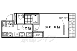 BaanDii五條 1Kの間取図画像
