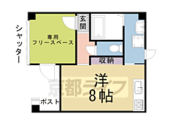 REGIS・14 1Kの間取図画像