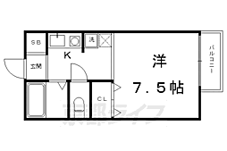 LS七条鞘町 1Kの間取図画像