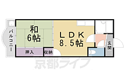 セレーノ塔南 1LDKの間取図画像