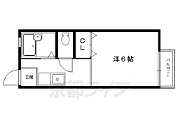 サンハイツアベ 1Kの間取図画像