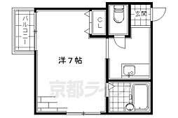 マーブル 1Kの間取図画像